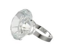 OFFSCH Crystal Diamond Ring Figurine 100mm Decorative Desktop Ornament for Home Office Craft Adornment