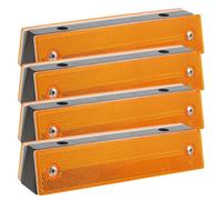 OFFSCH Delineators Highly Visible 4pcs Orange Rectangular Reflective Abs Material Dual-sided Road Reflectors for Enhanced Safety and Pavement Marking for Road and Garage Use