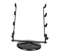 OFFSCH Desktop Bamboo Flute Stand with Round Base, Dizi and Xiao Display Rack for Ethnic Wind Instruments, Wooden Flute Holder for Music Room Storage