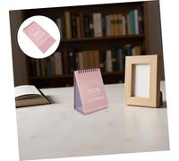 OFFSCH Desktop Calendar Pink Standing Flip Ring Twin Wire Binding Small Monthly Planner for Home Office School Academic Scheduling and Zodiac Horse Organization