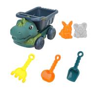 OFFSCH Dinosaur Engineering Car Sand Set with Shovel Portable Outdoor Summer Beach Play, Sand Digging, Random Accessory Colors Random Color
