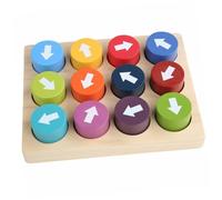 OFFSCH Directional Cognitive Puzzle Wooden Arrow Matching Game for Intellectual Development Color Recognition Educational for Boys and Safe for Hand Eye Coordination and Imaginative Play