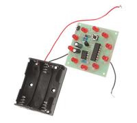 OFFSCH DIY Lucky Wheel LED Circuit Kit Educational Scientific Experiment Lamp for Cognitive Hand-eye Coordination Training Stem Model with Battery Box for Learning and Intellectual