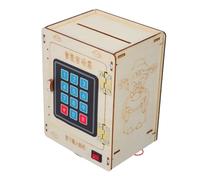 OFFSCH DIY Wooden Money Box with Password Lock Saving Box Educational Coin Jar for Boys Creative Hands Assembly Encouraging Fine Motor Skills and Spatial Imagination Early Learning and