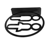 OFFSCH Dual Sided Restroom Sign with Male and Female Symbols Modern Acrylic Bathroom Door Sign for Business and Home Easy to Install Unisex Toilet Indicator Black Chic Design for Clear