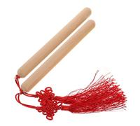 OFFSCH Early Educational Music Toys Wooden Music Sticks with Tassels for Kids Drum Practice