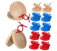 OFFSCH Educational Boys and Girls Castanets Toddler Musical Instruments Toy Set Rhythm 4 Red 4