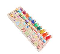 OFFSCH Educational Math Puzzle Board Wooden Matching Game for Color Recognition Cognitive Development Safe Non-toxic Montessori Early Learning