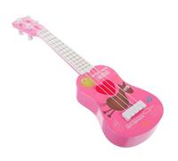 OFFSCH Educational Pink Ukulele for Portable Lightweight Musical Instrument with Cartoon Design Early Learning Guitar for S Music Practice and Interest Cultivation