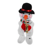 OFFSCH Electric Plush Snowman with Music and Dance Function Soft Christmas Decor for Festive Gift and Holiday Party Decoration Battery Not Included