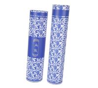 OFFSCH Elegant Calligraphy Scroll Box with Brocade Pattern Versatile Art Storage for Multiple Scroll Decorative Chinese Painting Organizer Tube for Calligraphy and Posters