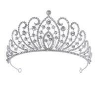 OFFSCH Elegant Silver Bridal Rhinestone Tiara Crown for Wedding and Dance, Comfortable Zinc Alloy Hair Accessory with Stunning Glitter Design, Not Easy to Fade