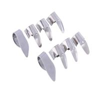 OFFSCH Elegant Silver Guitar Thumb and Index Finger Picks Set of 8 for Electric and Acoustic Guitars