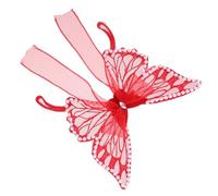 OFFSCH Festive Butterfly Wine Bottle Decor with Pearl Rhinestone Gauze Wings Holiday Party Ornament for Wine Lovers Soft Comfortable DIY Bottle Ornament to Enhance Celebration Ambiance