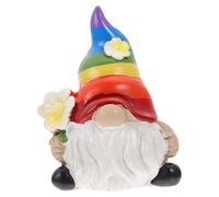 OFFSCH Funny Garden Gnomes Decoration Colorful Gnomes Ornaments Dwarf Figurines Fairy Garden Statue Resin Elf Sculpture Christmas Decor For Holiday Yard Lawn Indoor