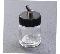 OFFSCH Glass Airbrush Paint Bottles with Cover Adaptor Professional Refillable Paint Jars Compatible with Master Badger Siphon Feed Airbrush Models
