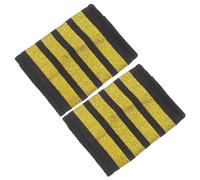 OFFSCH Gold Pilot Shoulder Epaulettes Precision Fit Captain Uniform Bars for Role Play Comfortable Leadership Symbol for Flight Attendant Costume Accessories