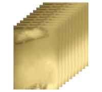 OFFSCH Golden A4 Metallic Mirror Cardstock Paper 10 Sheets Per Pack, 5 Packs DIY Craft Paper for Origami, Scrapbooking, Greeting Cards, and Art Projects