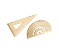 OFFSCH Golden Color Geometry Measurement Ruler Triangle Ruler and Protractor for Students Accurate Scale Metal Drawing Tool Lightweight for School and Office Use