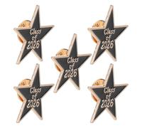 OFFSCH Graduation Brooch Set Elegant Lapel Pin Craftsmanship 5pcs with Zinc Alloy Material and Vibrant Colour and Exchange Presents Random Color for Graduation Party
