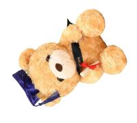 OFFSCH Graduation Plush Bear 23cm with Light Brown Fur and Blue Cap, Stuffed Animal Plush Gift for Teen, Graduation Decoration and Keepsake