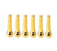 OFFSCH Guitar Bridge Pin Set 6pcs Pure Brass Guitar String Studs Enhance Sweep Picking Volume