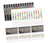 OFFSCH Guitar Scale Stickers Pvc Fretboard Decals for Beginners 8pcs Learning Guitar Sticker with Chord Notes for Acoustic Electric