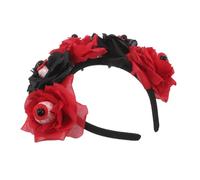 OFFSCH Halloween Horror Eyeball Headband with Vein Bloody Eye and Artificial Rose Lightweight Comfortable Scary Party Hair Accessory for Ghost House Costume and Carnival Fun