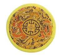 OFFSCH Hand-sewn Singing Bowl Cushion Pad for Buddha Sound Bowls, Portable Cotton Cloth Cushion Accessory in Yellow, Simple Style Meditation Accessory for Ritual Instruments