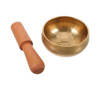 OFFSCH Handcrafted Nepalese 8Cm Pure Copper Singing Bowl Set with Hammered Pattern, Travel Size Metal Chanting Bowl for Women’S Yoga Meditation, Sound Healing and Prayer