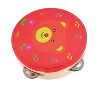 OFFSCH Handheld Tambourine Drum Educational Musical Instrument for Early Childhood Development Safe and Design Bear for Dance and Play
