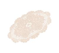 OFFSCH Handmade Crochet Cotton Table Cover with Fine Workmanship and Decorative Effect, Reusable Woven Tablecloth for Wedding Ceremony and Scene Layout, Retro Countryside Style Placemat