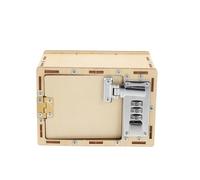 OFFSCH Handmade Wooden Mechanical Password Box DIY Kit for Educational Puzzle Safe Natural Material Develops Logical Thinking and Skills Creative Wooden Lockbox for Boys