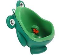 OFFSCH Hanging Urinal for Boys with Cartoon Frog Design, Removable Waste Tank and Rotating Water Wheel, Made of Sturdy Pp Material, for Bathroom Potty Training and Toilet Aim