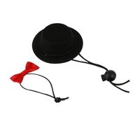 OFFSCH Hat for Sugar Gliders Small Including Hamsters, and Animals 2pcs Adjustable Black Polyester Bow Tie Set Three-dimensional Design for New Year Festive Parties Occasions
