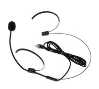 OFFSCH Head-mounted Microphone Headset with Flexible Mic Black Lightweight Easy to Carry and Store and Plastic Sponge Metal Material for Stage Performance and Costume Use