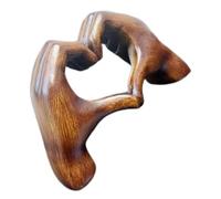 OFFSCH Heart Finger Gesture Sculpture Resin Home Desktop Decor Romantic Love Hand Statue Modern Table Ornament for Living Room and Garden