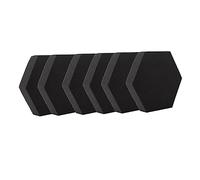 OFFSCH High Density Hexagonal Acoustic Panels for Sound Absorption and Noise Reduction Black Polyurethane for Home Recording Studios and Doors
