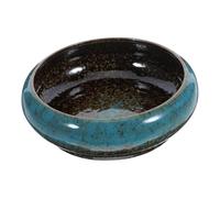 OFFSCH Hydroponic Planters Ceramic Flower Pot for Water Plants Bonsai Mini Planter No Hole Blue Succulent Bowl for Home Office Decor