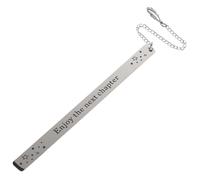 OFFSCH Inspirational Metal Leaf Pendant Bookmark Double-Sided Silver Finish Graduation Gift for Book Lovers Teens Friends Coworkers Stylish Reading Accessory