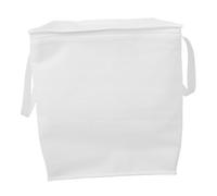OFFSCH Insulated Grocery Bag for Hot Food 10 High Cake Insulation Bag Portable Thermal Food Carrier Pouch 350x350x400mm Pure White for BBQ Hotpot Seafood Takeaway