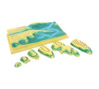 OFFSCH Interactive 3D Plastic Contours Line Map Model for Geography Lessons, Topographic Terrain Map Educational Tool for Junior High School Classroom and Homeschool Use