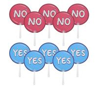 OFFSCH Interactive Classroom Voting Paddles Plastic Handheld Answer Signs 10pcs for Q a Sessions, Student Feedback and Classroom Activities
