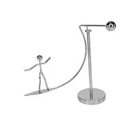 OFFSCH Iron Art Balance Skating Man Design Tumbler Desktop Decoration Office Gadget Unique Ball for Men Desk Accessories