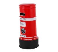 OFFSCH Iron Craft Mailbox Coin Saving Box Decorative Piggy Bank for Home Office Lightweight Portable Money Container with Creative Postbox Design Fits Standard Coins Gift for Adults