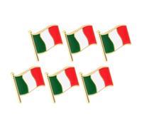 OFFSCH Italian Flag Brooch Pin and Easy to Use 6pcs Made of Zinc Alloy with Good Decorative Effect Classic and Elegant Style Lapel Pin for Formal Events and Leisure Occasions
