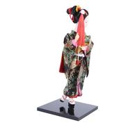 OFFSCH Japanese Geisha Kabuki Doll Tabletop Decoration with Handmade Kimono Costume Fine Workmanship and Vivid Expression Interior Accessory for Home and Office Desk Ornament