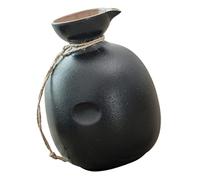 OFFSCH Japanese Style Ceramic Sake Kettle Wine Pot with Cork Leak Mouth Traditional Rustic Household Flask for Sake Lovers Tea Parties and Home Decoration Gift