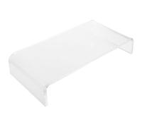 OFFSCH Keyboard Cover Monitor Stand with Acrylic Material Protects Keyboard from Particles Saves Desktop Space with Computer Storage Stand for Office and Home Use