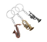 OFFSCH Keychain Key Ring Saxophone Miniature Music Instrument Music Party Favors Vintage Lover's Ring Accessory